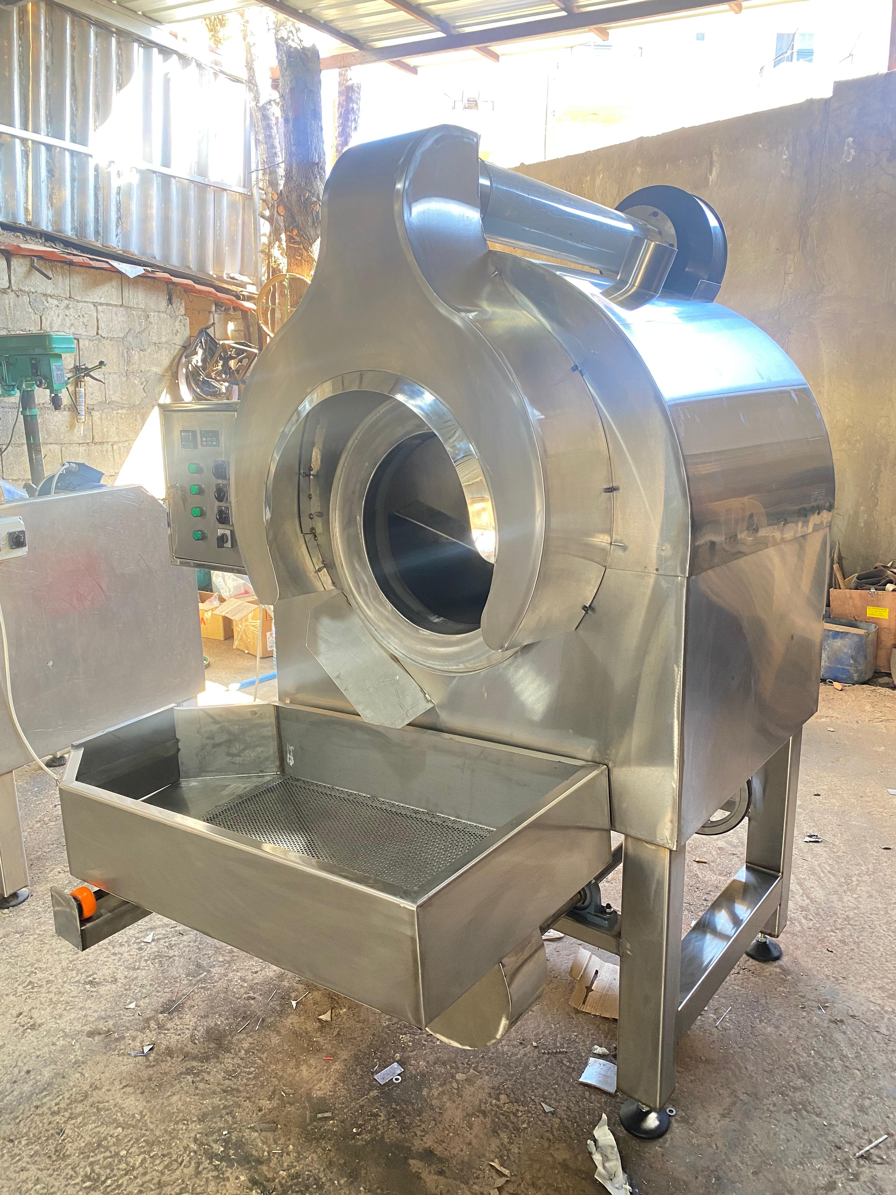 محمصة صناعية 40 كغ — ستانلس ستيل 304 بالكامل