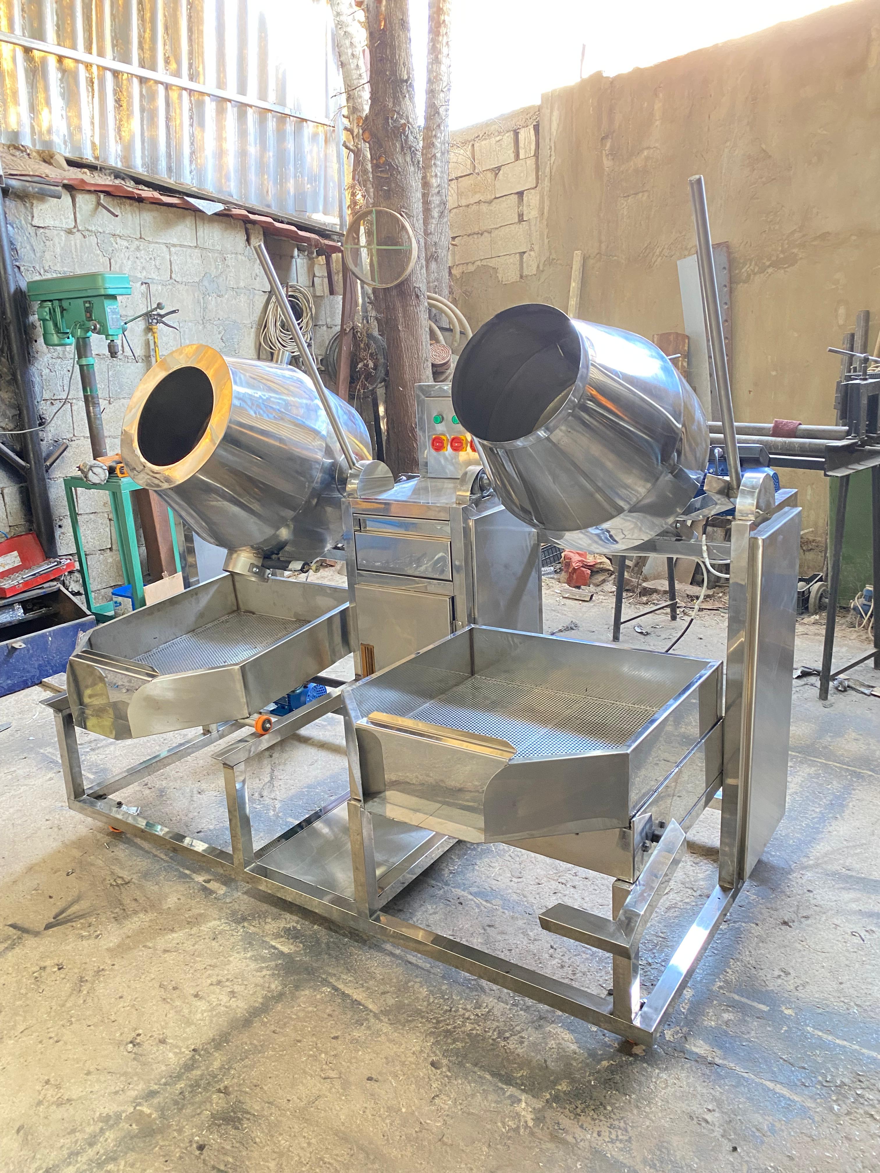 محمصة + ملاحة مزدوجة ب شاسيه واحد سعة 7 كيلو ستانلس ستيل